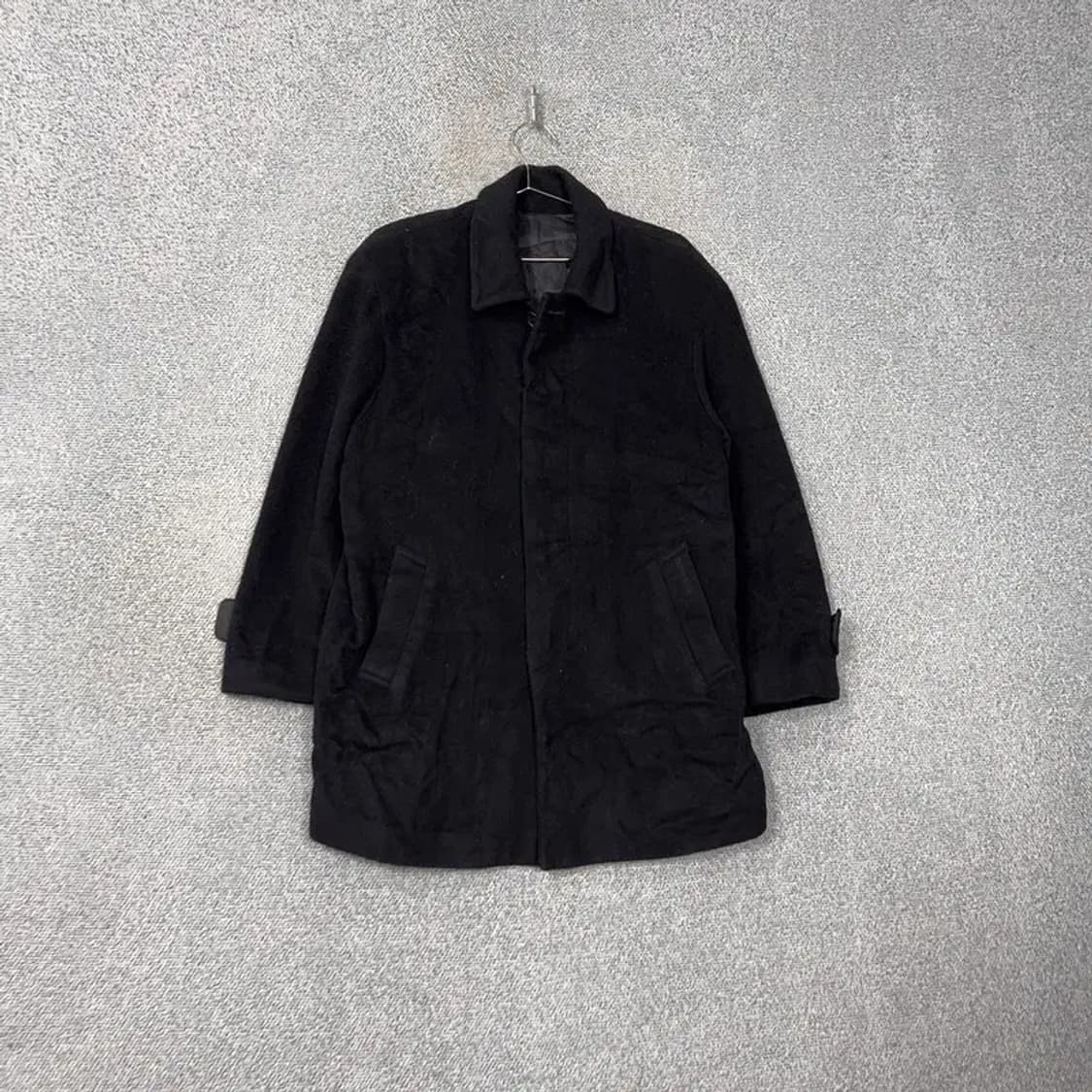 런던포그 빈티지 블랙 울 코트 100 상품이미지1