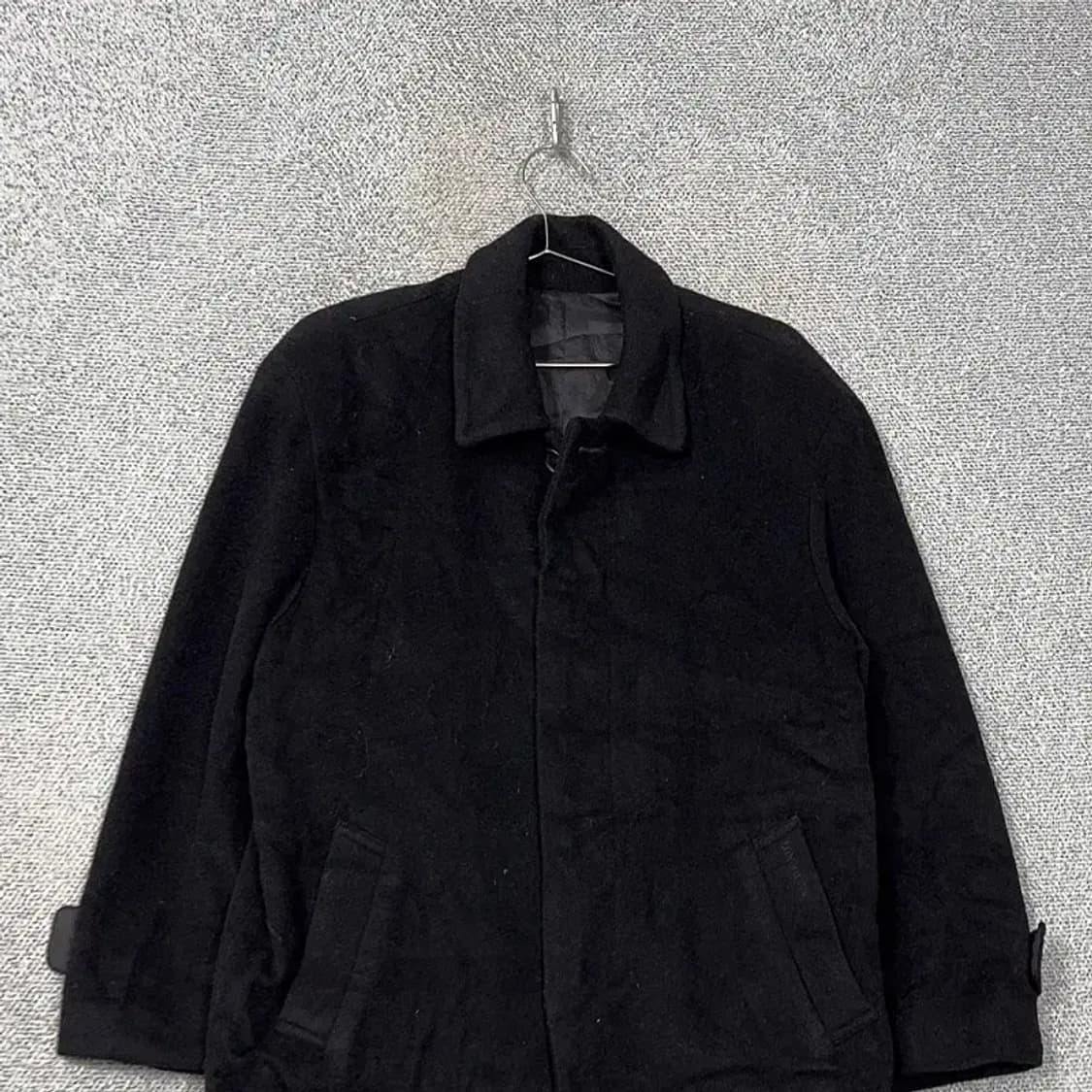 런던포그 빈티지 블랙 울 코트 100 상품이미지3