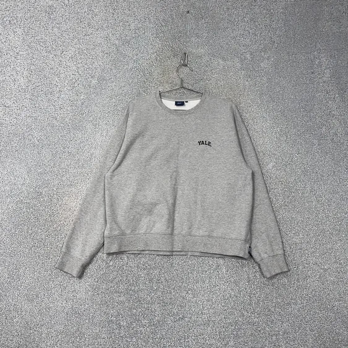 예일 로고 라이트 그레이 맨투맨 M 상품이미지1