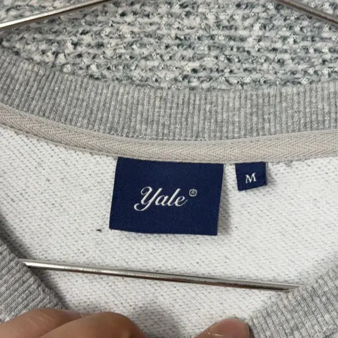 예일 로고 라이트 그레이 맨투맨 M 상품이미지3