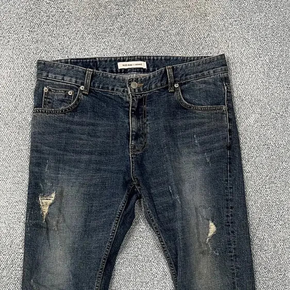 웰던x메종미네드 워싱 데님 청바지 XL 상품이미지3
