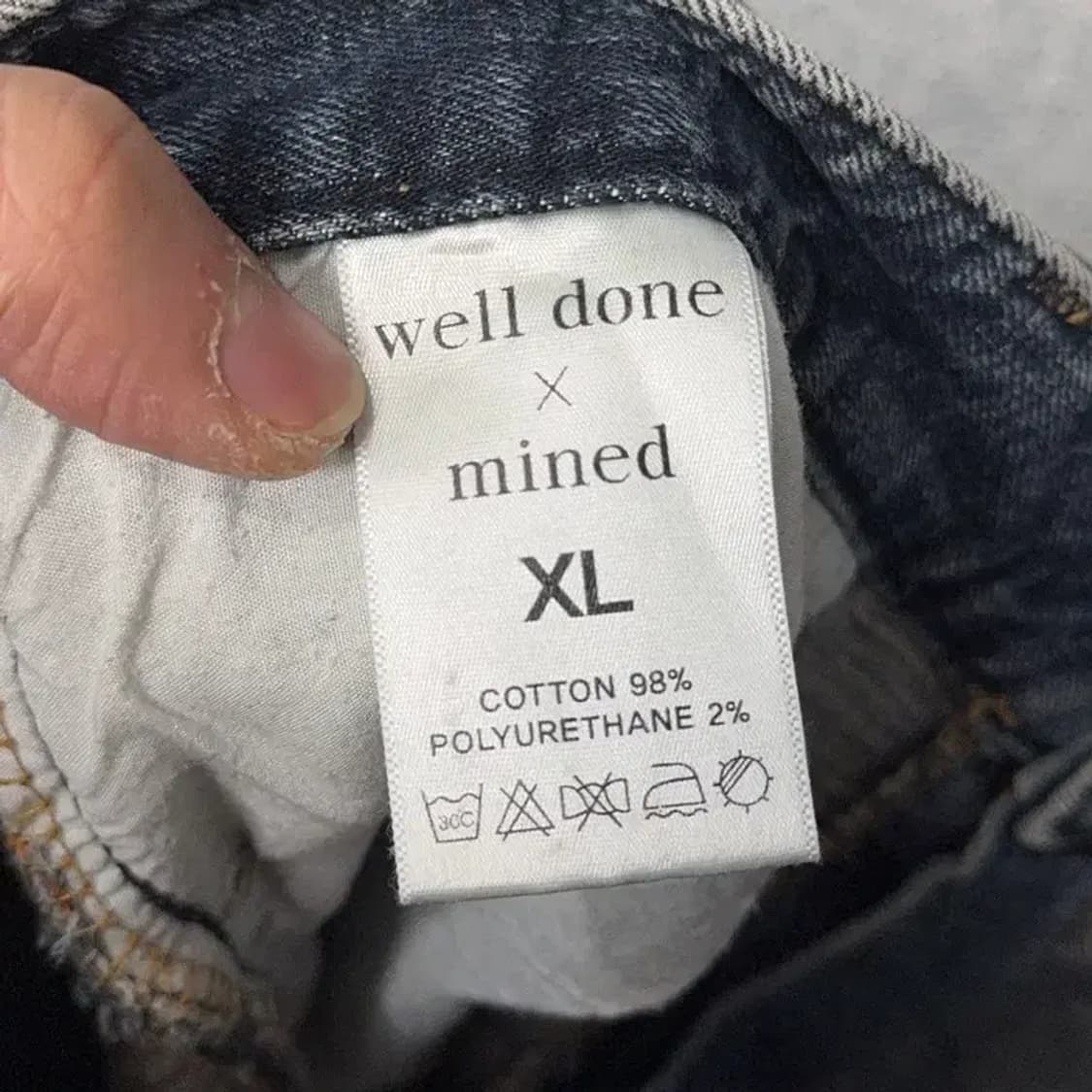 웰던x메종미네드 워싱 데님 청바지 XL 상품이미지7