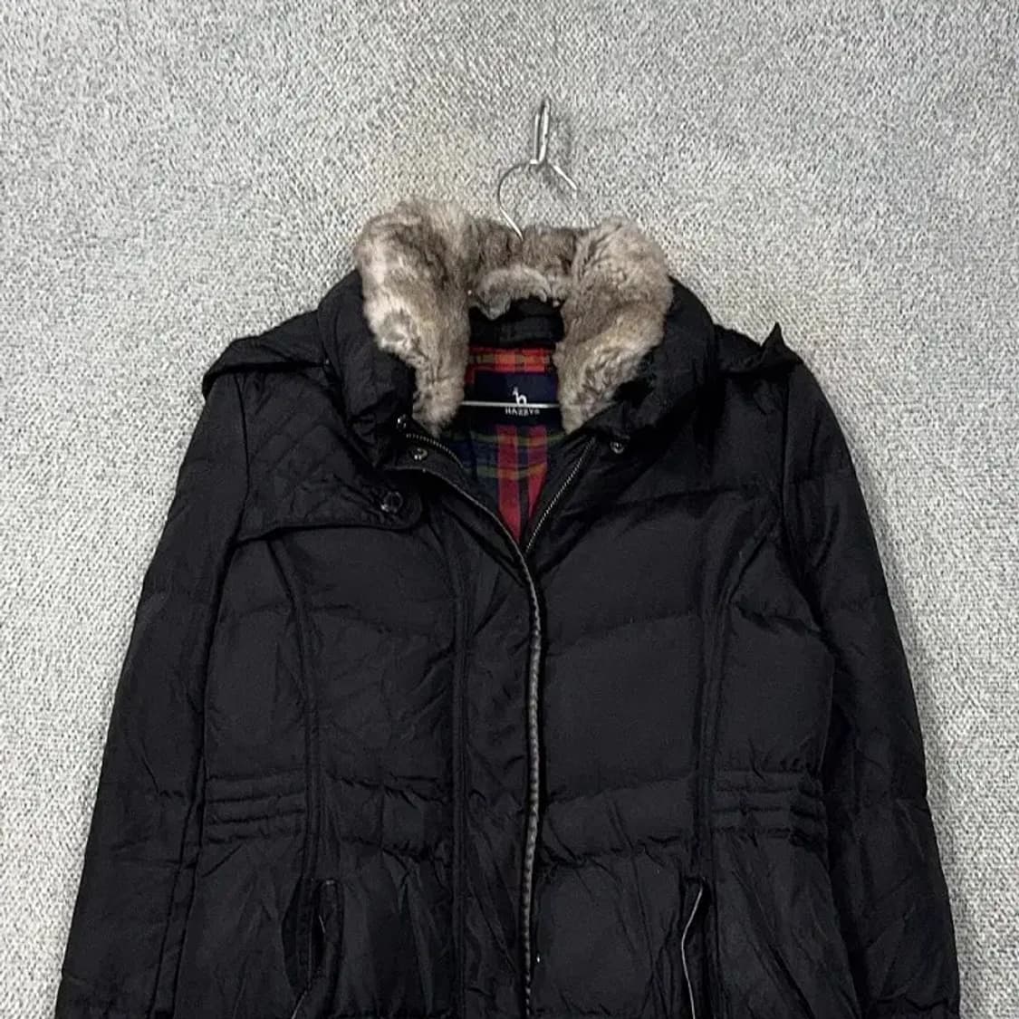 해지스 폭스퍼 여성 블랙 롱 패딩 85 상품이미지3