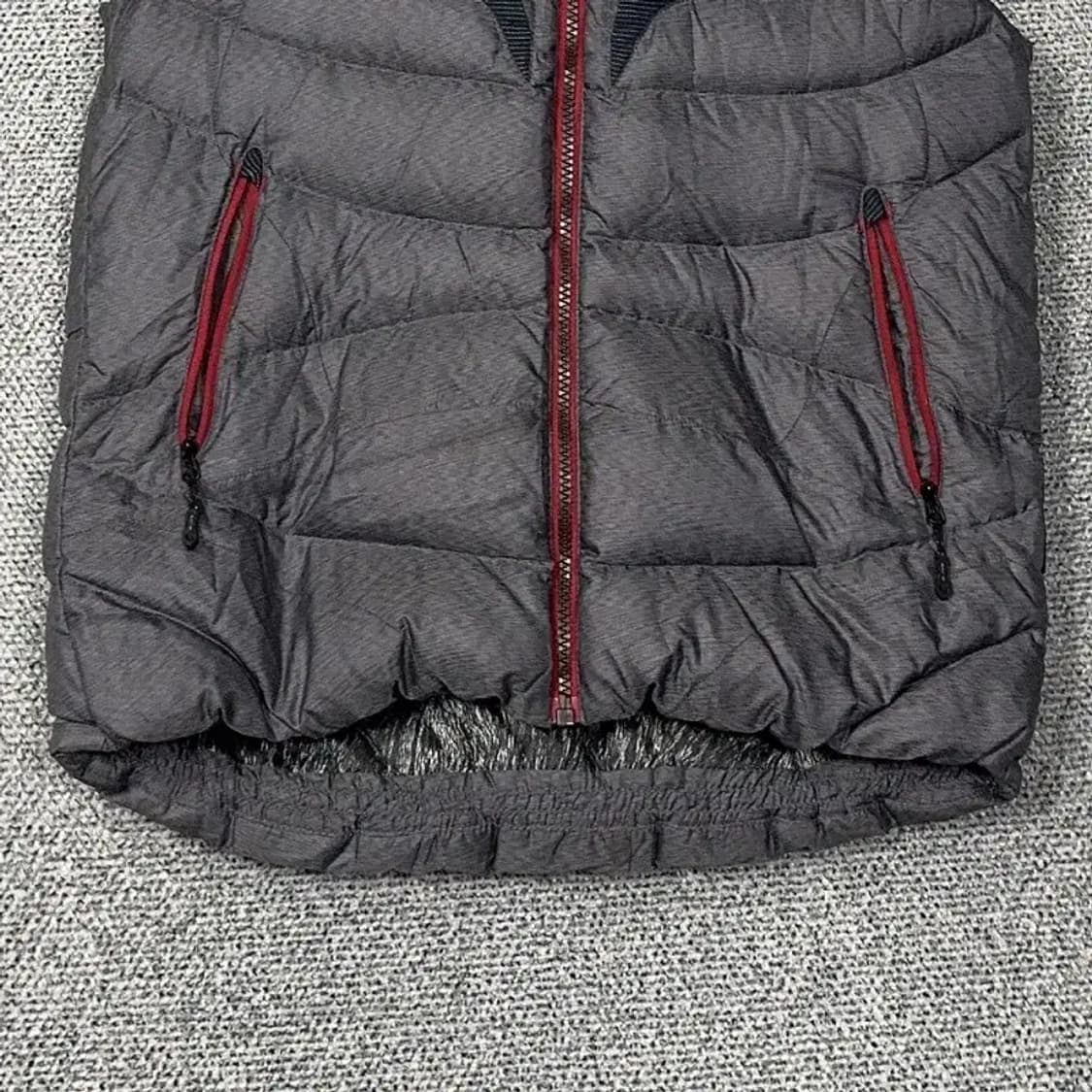 블랙야크 그레이 로고 캐주얼 후드 다운 패딩 조끼 90 상품이미지4