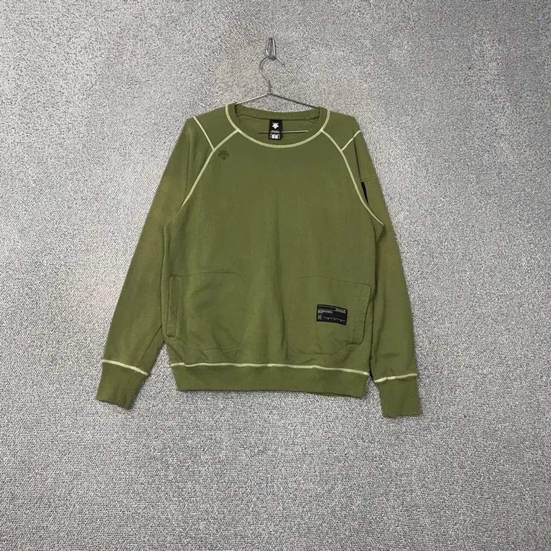 캉골 카키 스티치 로고 캐주얼 맨투맨 105 상품이미지1