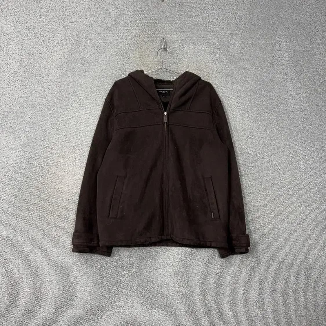 게스 브라운 내피 퍼 후드집업 100 상품이미지1