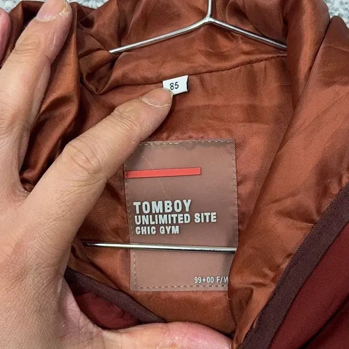 톰보이 캐주얼 경량 레드 덕다운 오리털 패딩 조끼 85 상품이미지5