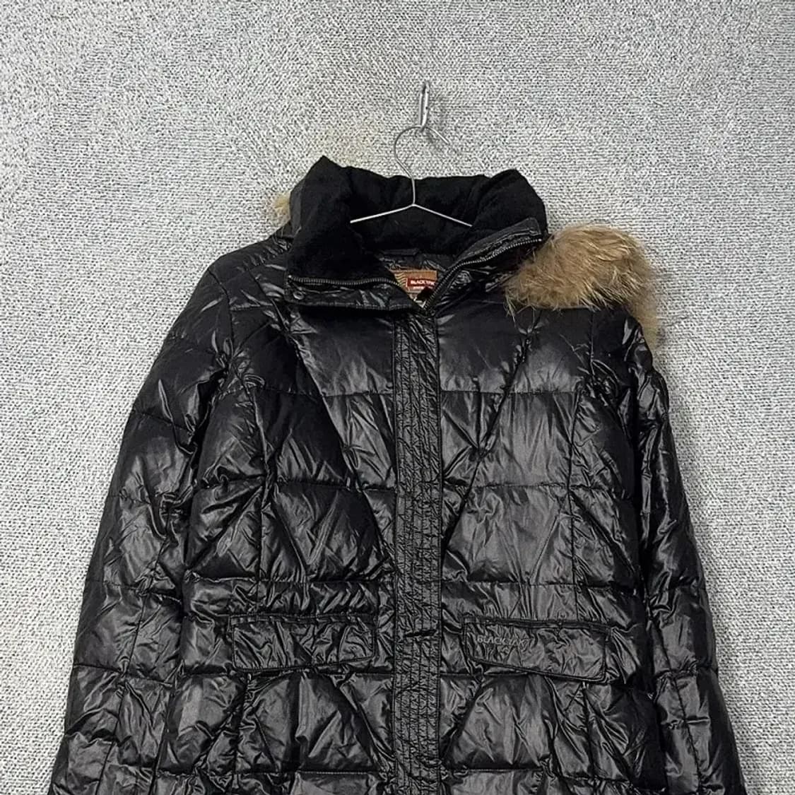 블랙야크 블랙 유광 구스다운 거위털 롱패딩 점퍼 95 상품이미지3