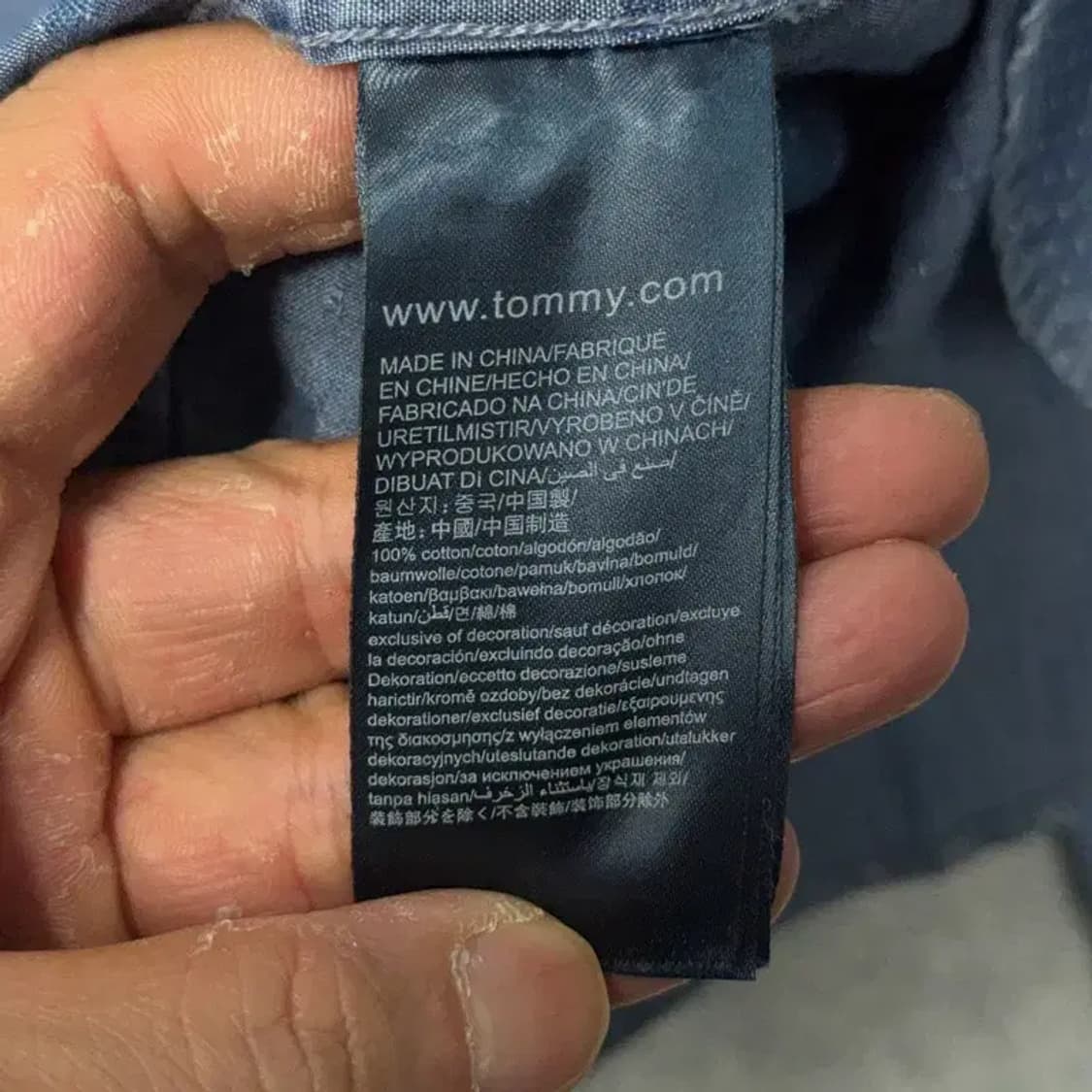 타미힐피거 도트 네이비 셔츠 XL 상품이미지4