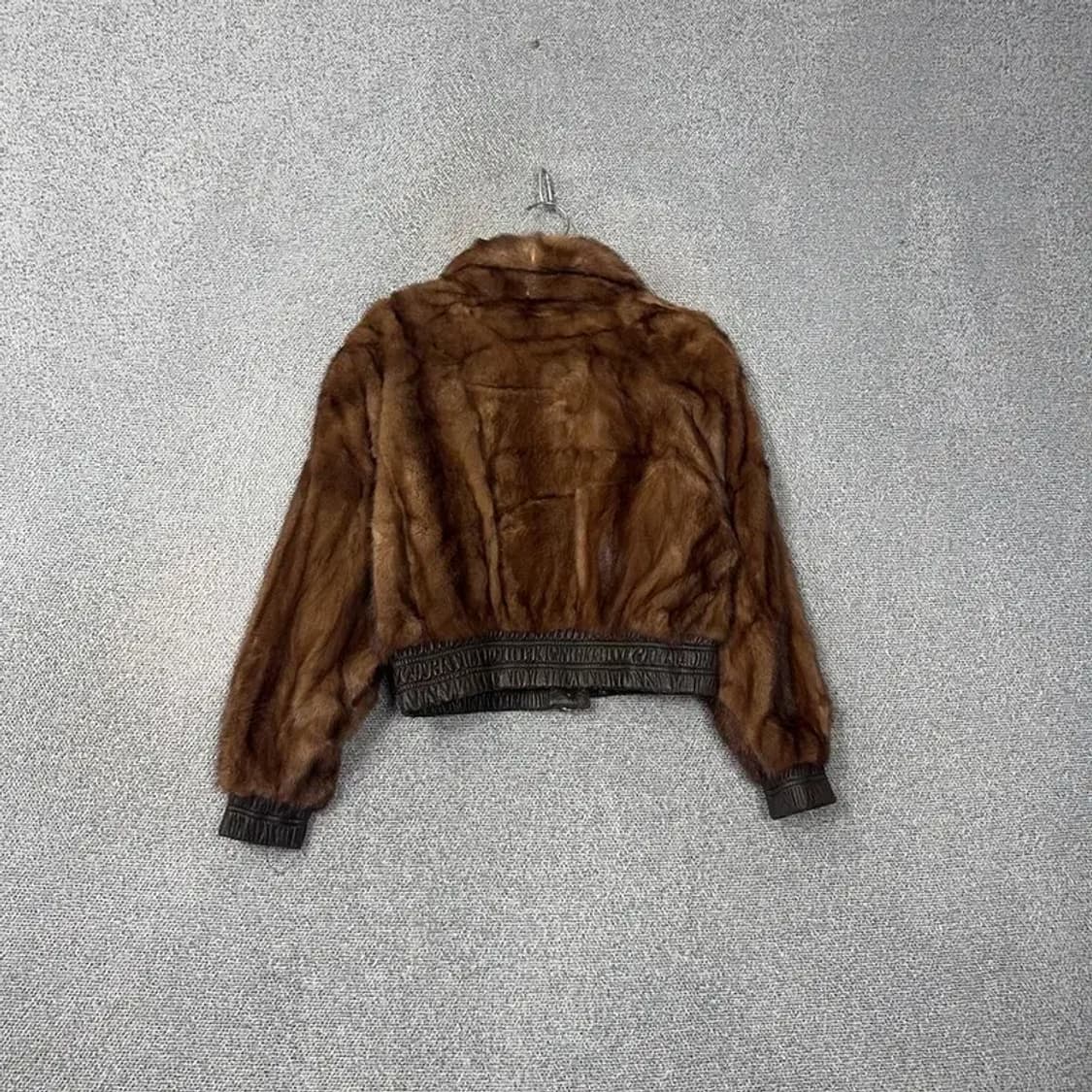 진도 100% 밍크 여성 크롭 퍼 코트 자켓 90 상품이미지2