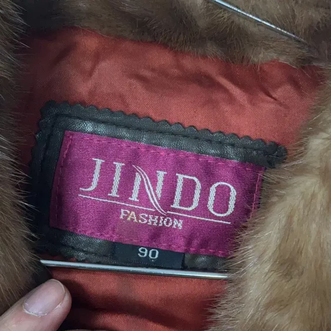 진도 100% 밍크 여성 크롭 퍼 코트 자켓 90 상품이미지3