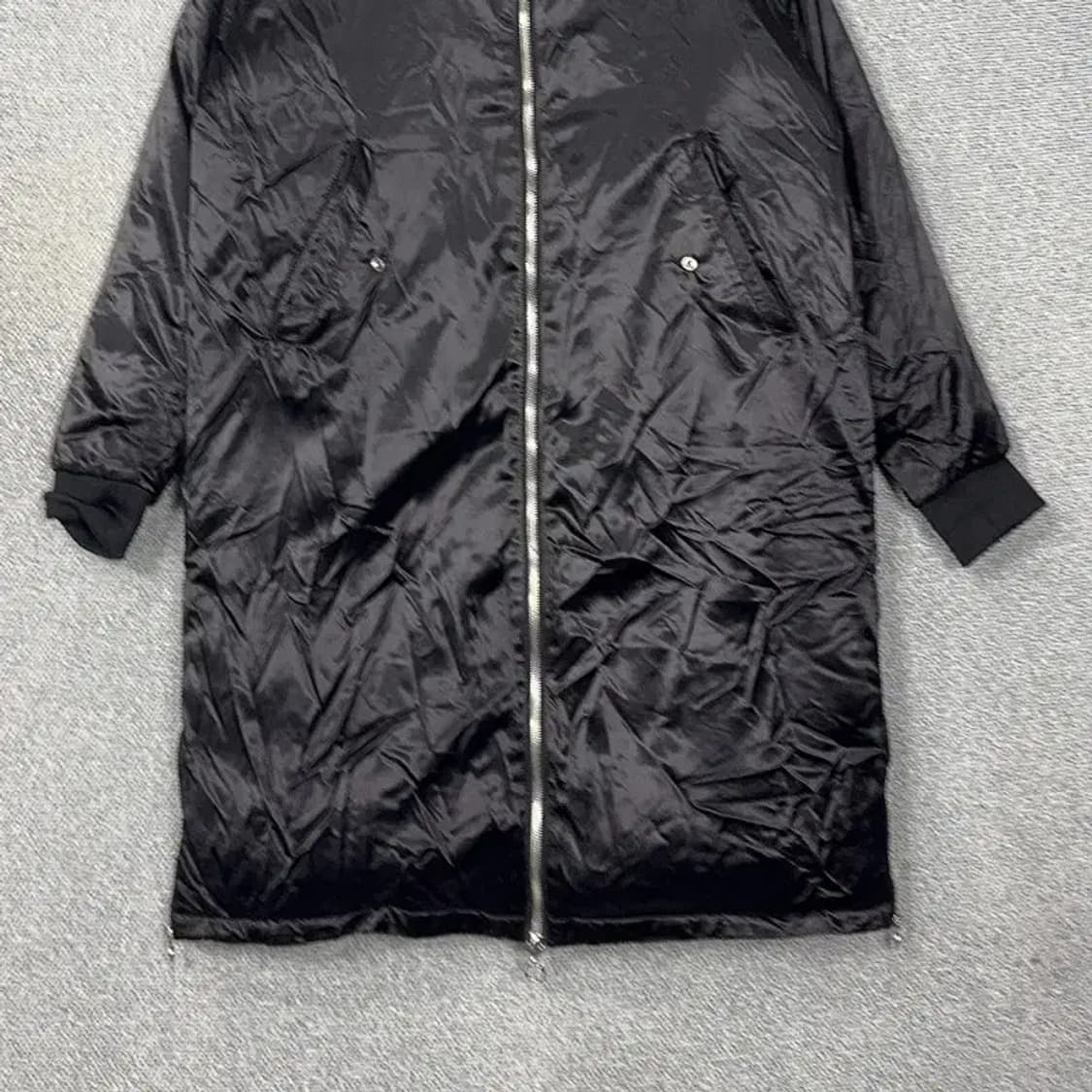 자라 맨 블랙 빈티지 유광 롱 패딩 점퍼 M 상품이미지4