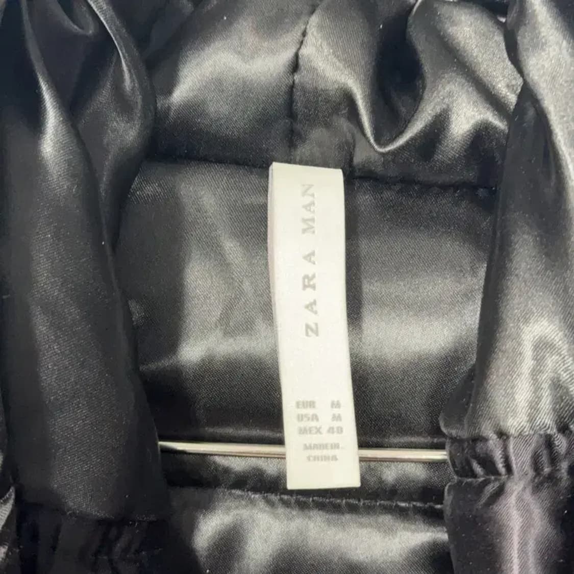 자라 맨 블랙 빈티지 유광 롱 패딩 점퍼 M 상품이미지5