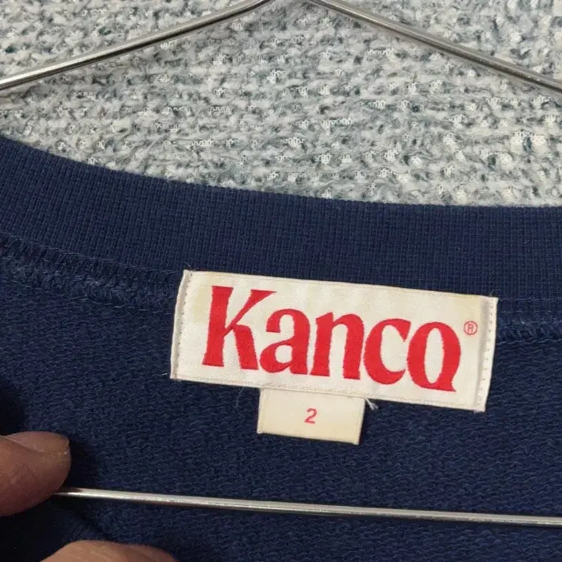 칸코 프린팅 네이비 맨투맨 2 상품이미지3