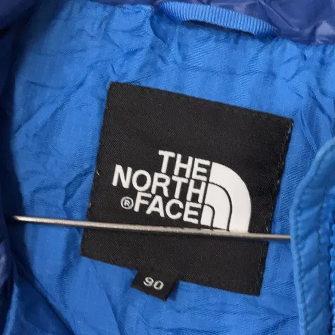 노스페이스 블루 로고 경량 점퍼 90 상품이미지4