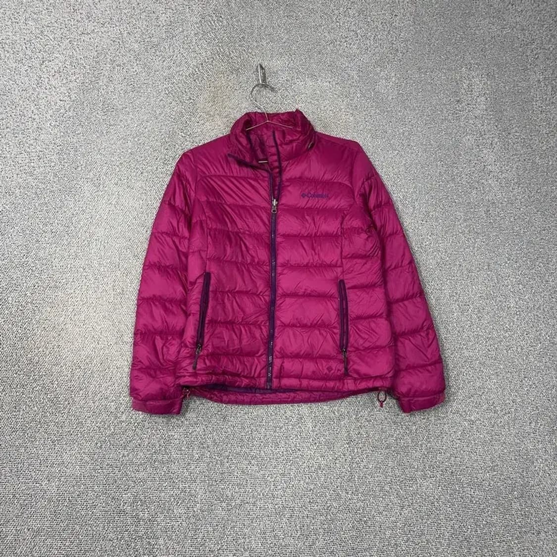 콜롬비아 여성 로고 핑크 구스다운 거위털 패딩 점퍼 95 상품이미지1