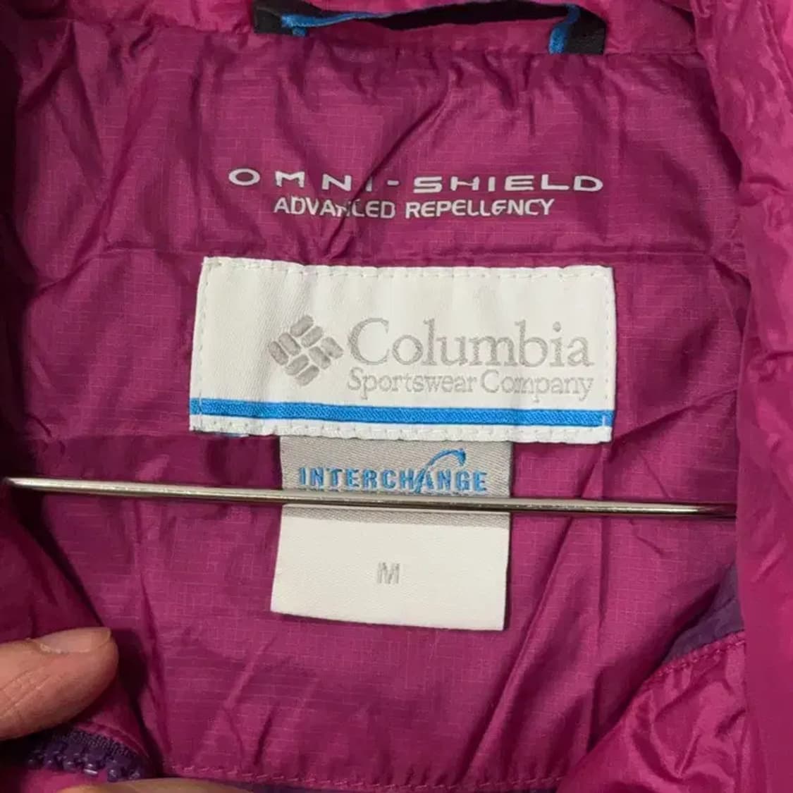 콜롬비아 여성 로고 핑크 구스다운 거위털 패딩 점퍼 95 상품이미지3