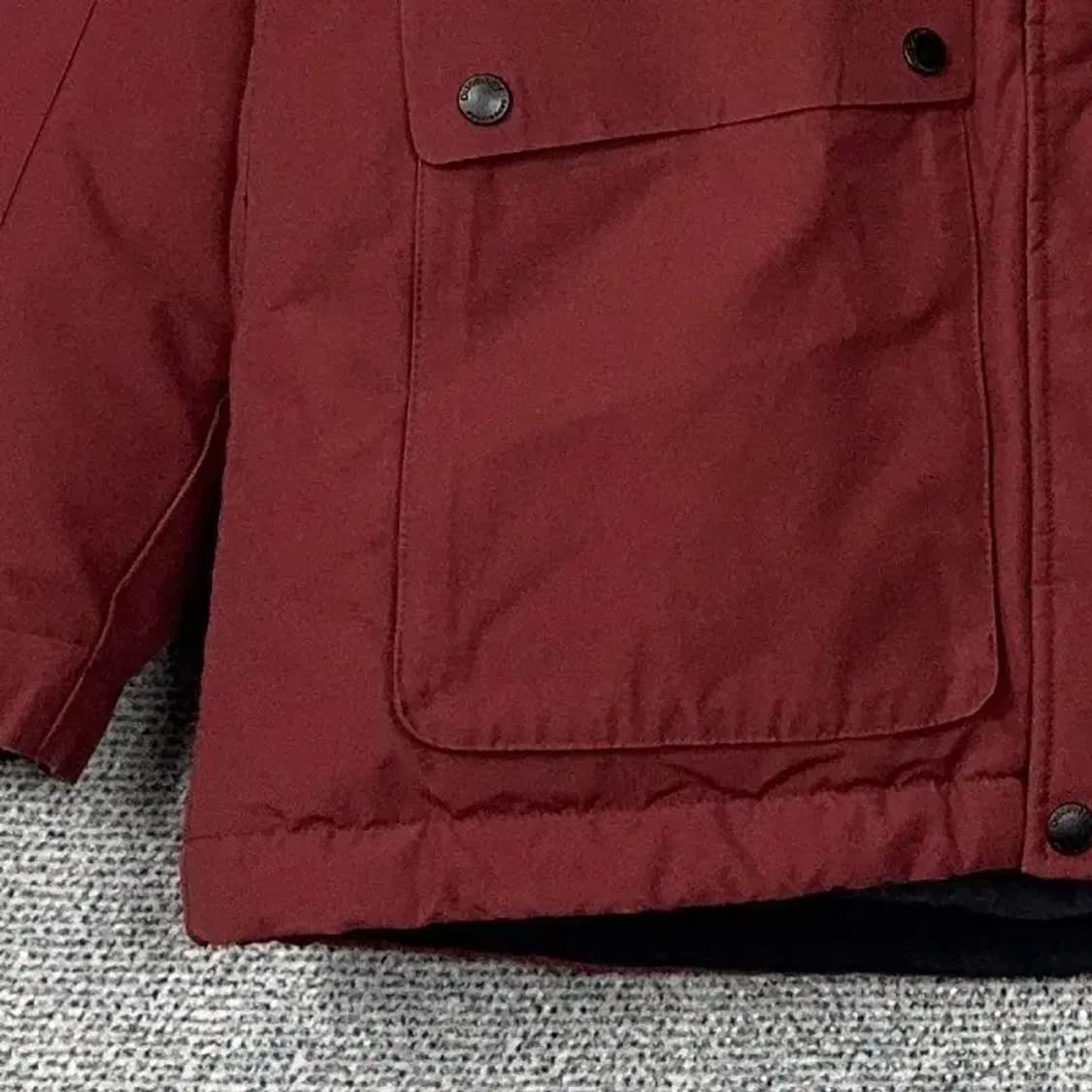 디스커버리 로고 버건디 구스다운 거위털 패딩 점퍼 100 상품이미지3