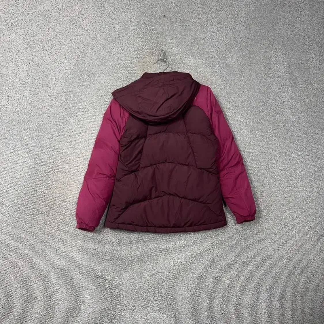 노스페이스 로고 버건디 덕다운 오리털 패딩 M 상품이미지2