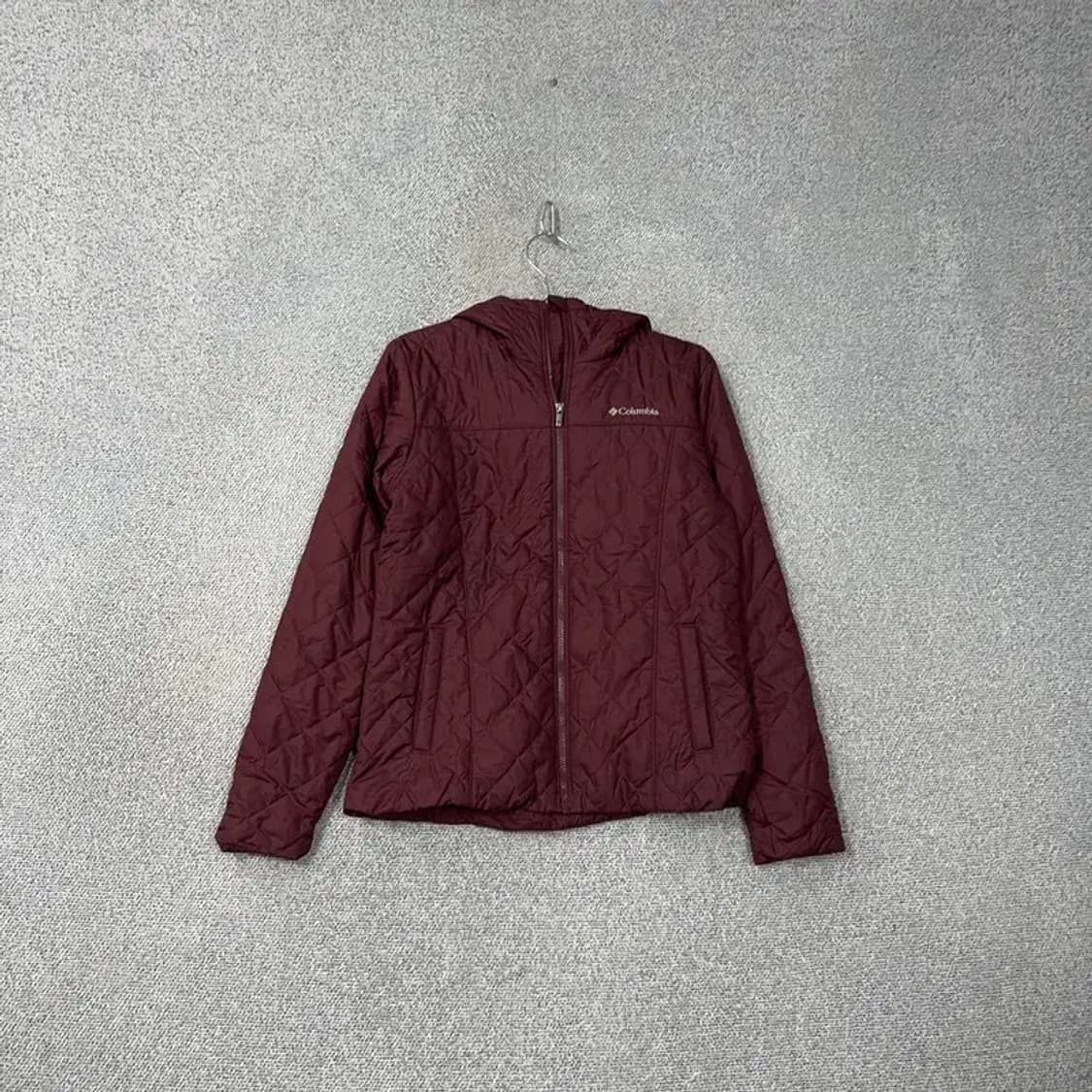 콜롬비아 여성 내피 퍼 버건디 점퍼 자켓 M 상품이미지1