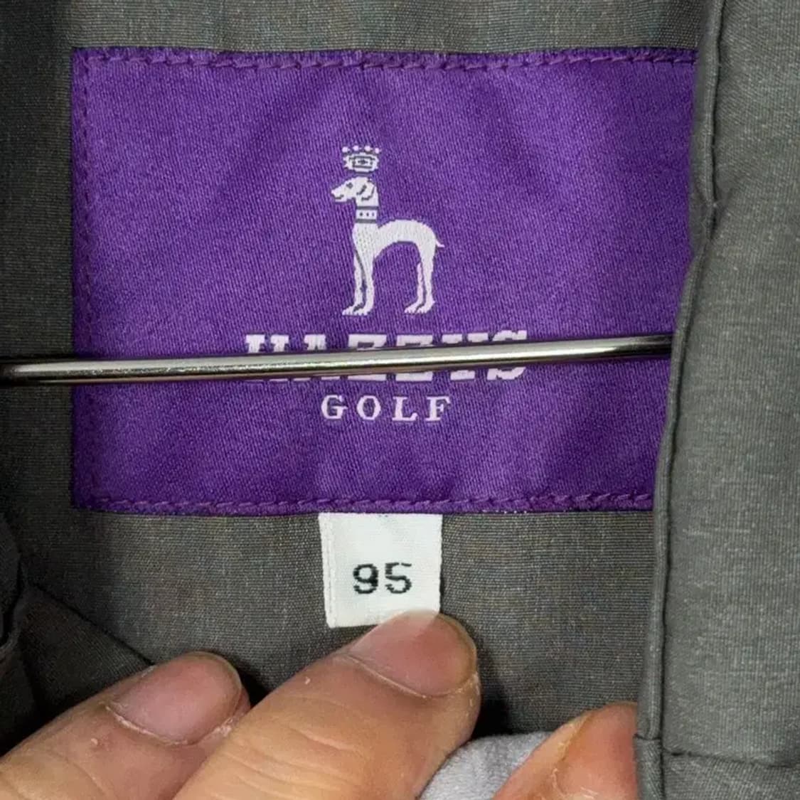 해지스 골프 그레이 로고 덕다운 오리털 롱패딩 L 상품이미지5