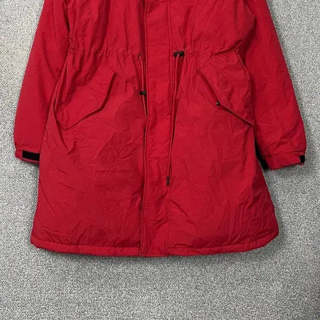 자라 레드 여성 캐주얼 퍼 롱패딩 L 상품이미지4