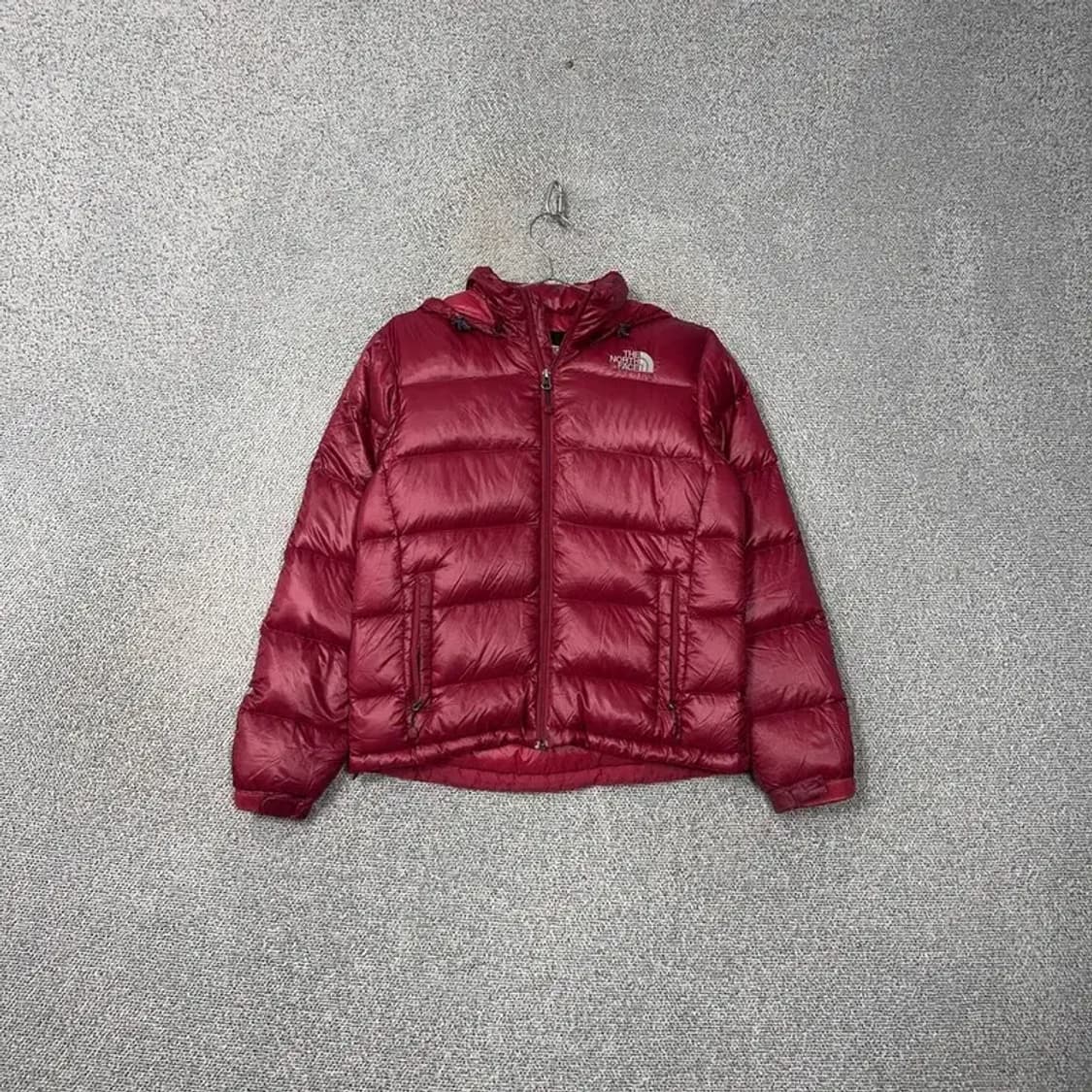 노스페이스 700 버건디 로고 구스다운 거위털 패딩 M 상품이미지1
