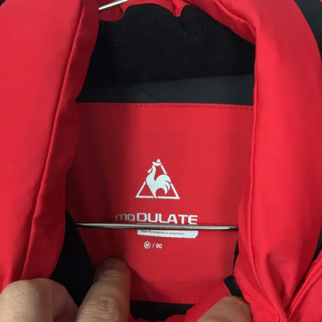 르꼬끄 로고 레드 여성 패딩 점퍼 M 상품이미지3