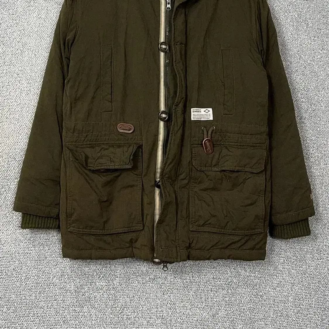 브라운브레스 카키 로고 퍼 파카 패딩 점퍼 L 상품이미지4