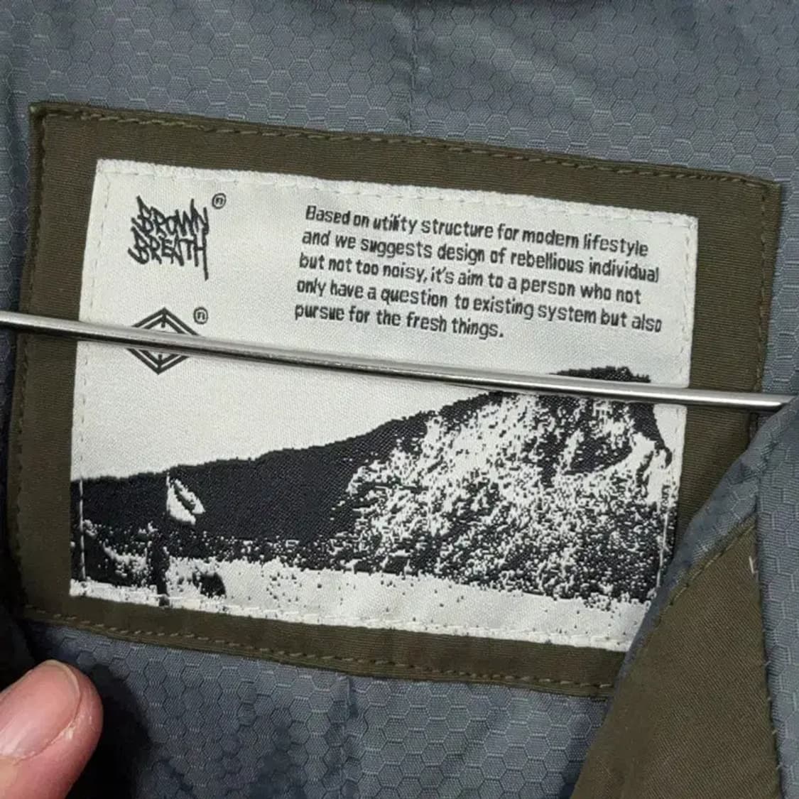 브라운브레스 카키 로고 퍼 파카 패딩 점퍼 L 상품이미지5