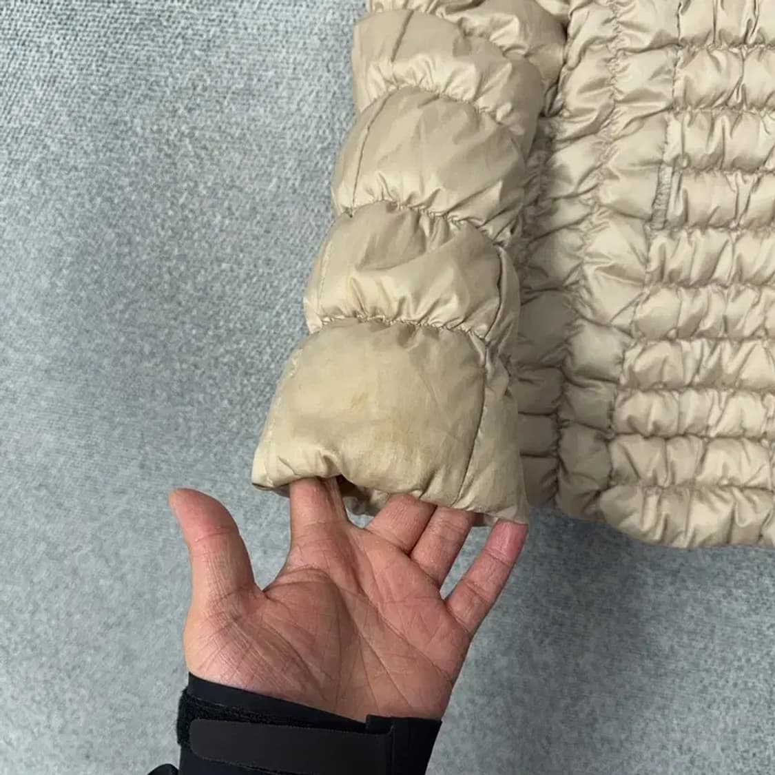 링스 골프 베이지 경량 덕다운 패딩 점퍼 100 상품이미지3