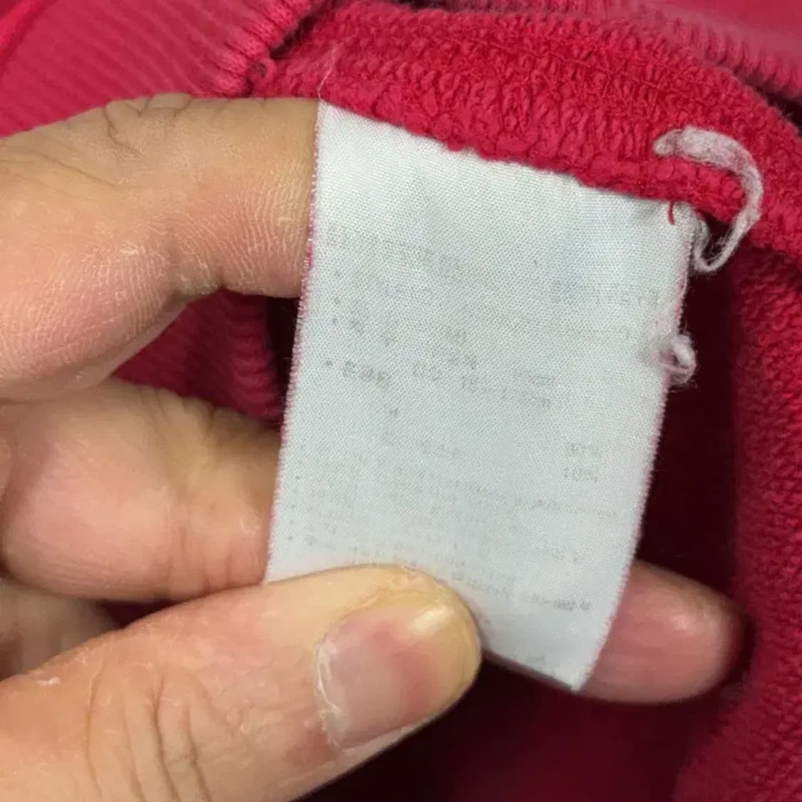 뉴발란스 로고 프린팅 레드 맨투맨 M 상품이미지4