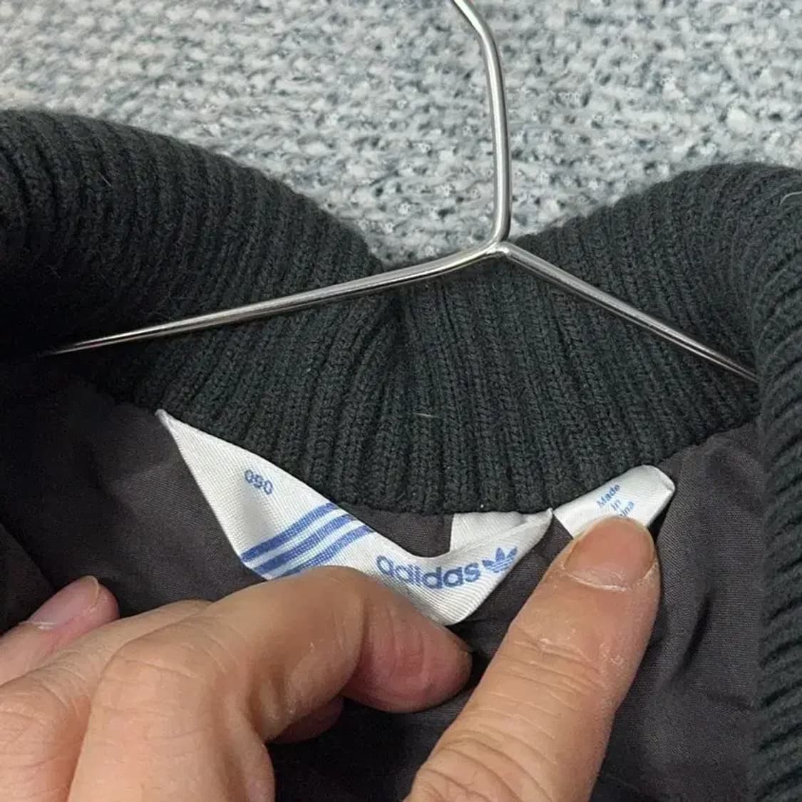 아디다스 코튼 그레이 패딩 코트 90 상품이미지5