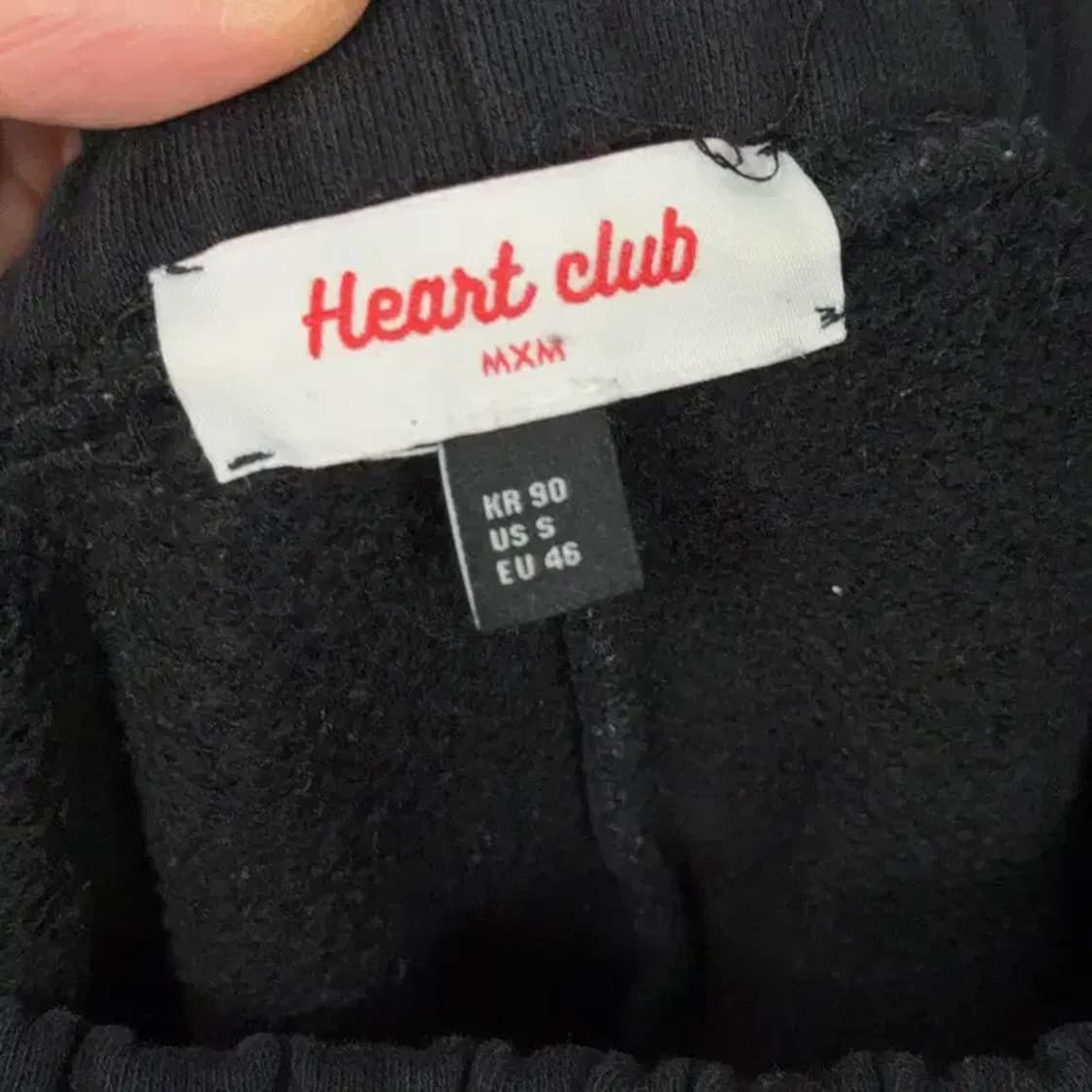하트클럽 로고 블랙 후드 셋업 M 상품이미지6
