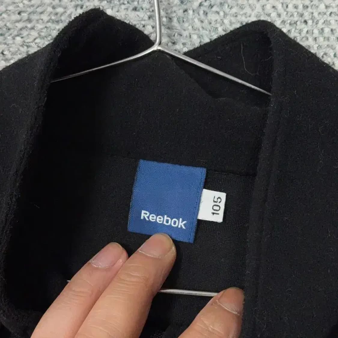 리복 로고 블랙 플리스 자켓 105 상품이미지5