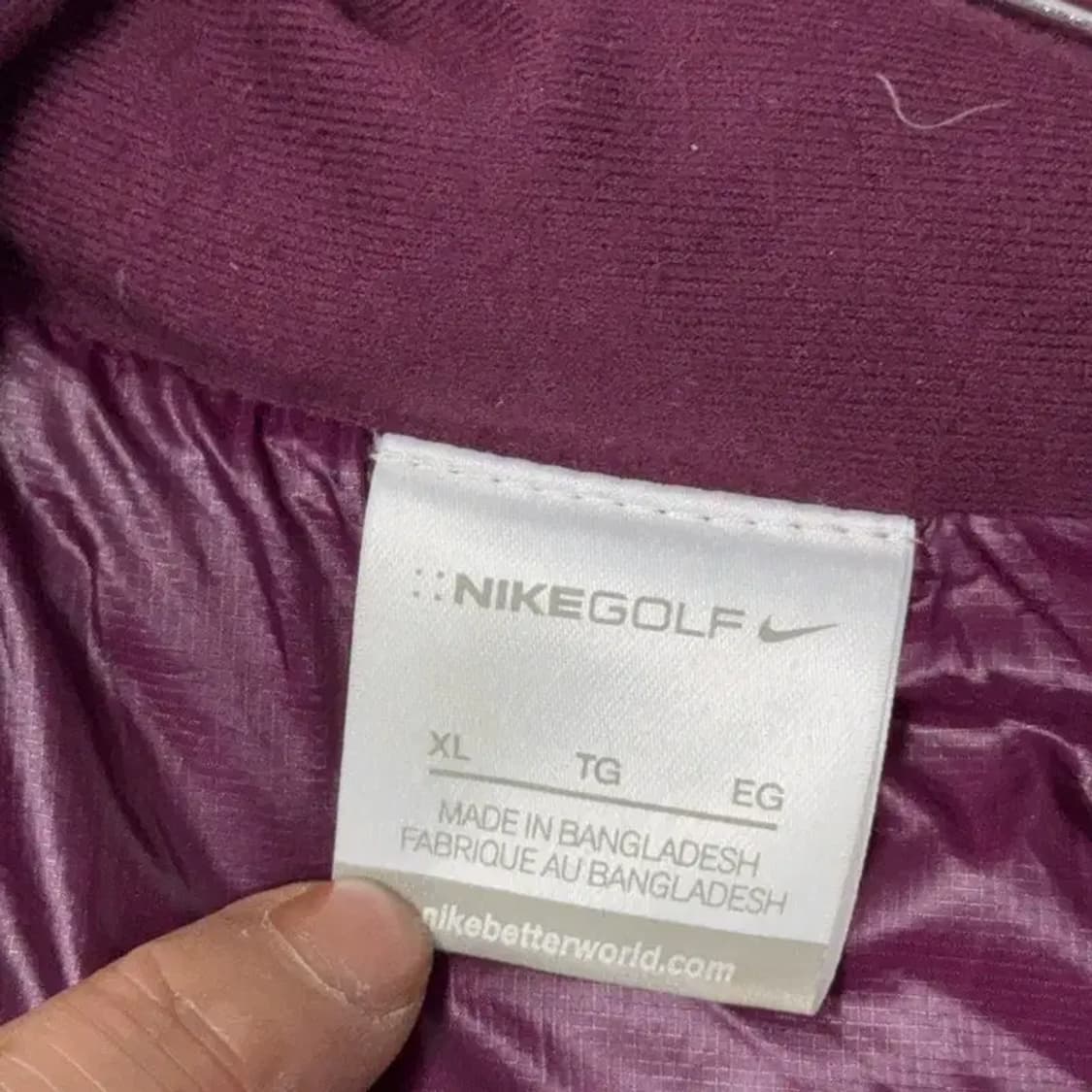 나이키 골프 와인 경량 패딩 XL 상품이미지3
