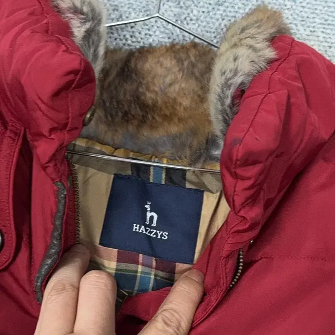 해지스 레드 래빗퍼 구스다운 거위털 패딩 점퍼 85-160 상품이미지5