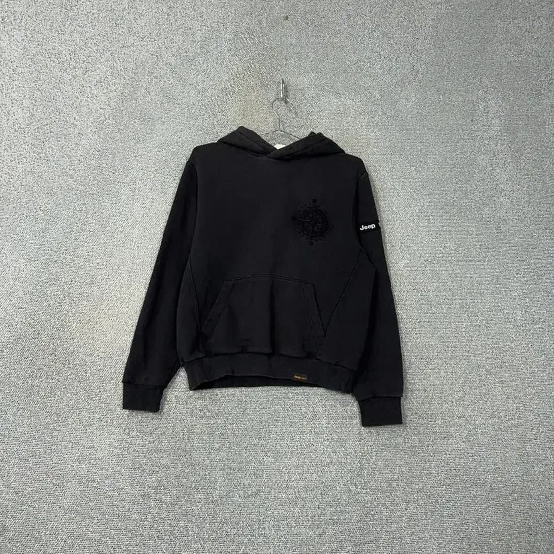 지프 클래식 핏 로고 블랙 후드티 XL 상품이미지1