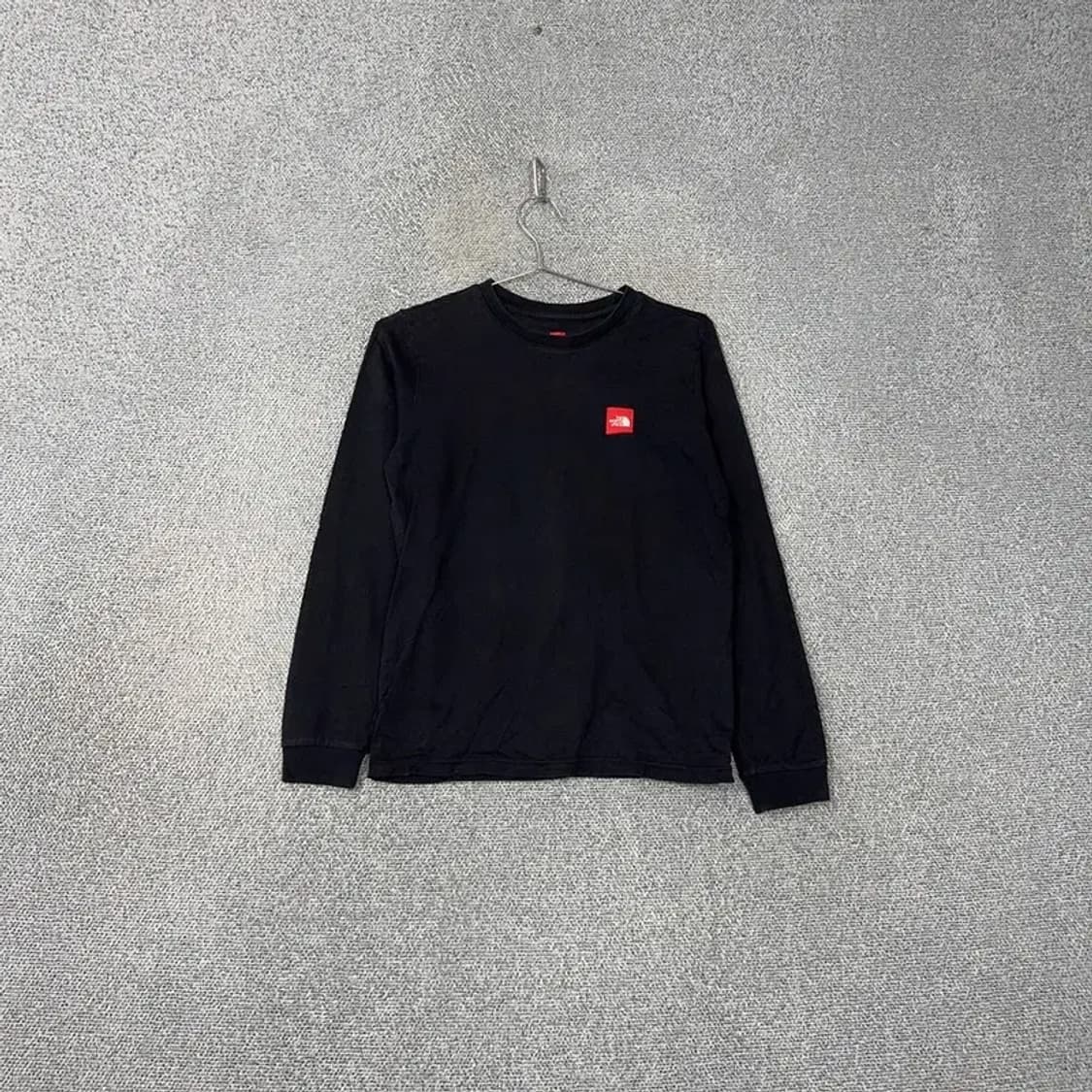 노스페이스 블랙 백프린팅 긴팔티 XS 상품이미지1