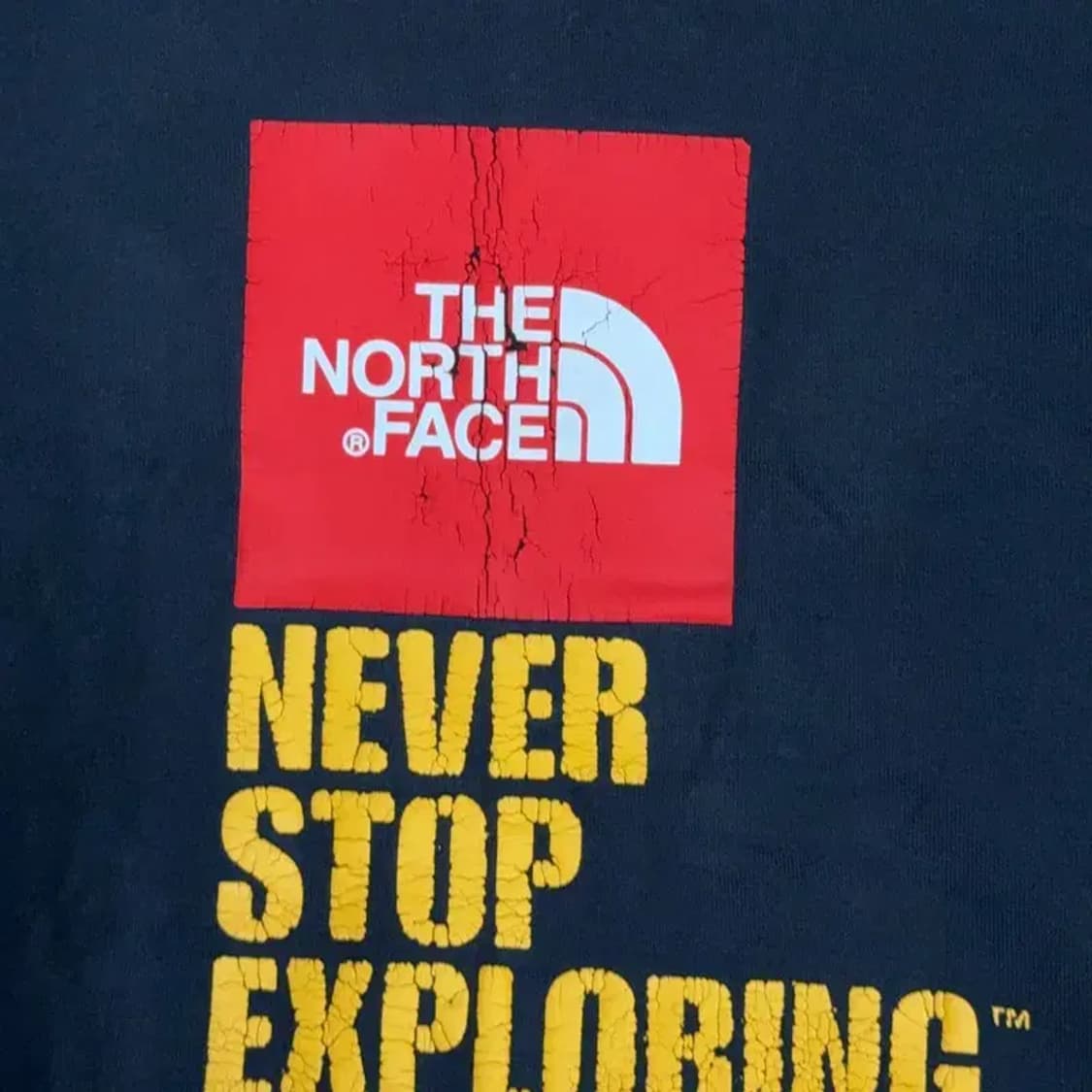 노스페이스 블랙 백프린팅 긴팔티 XS 상품이미지3