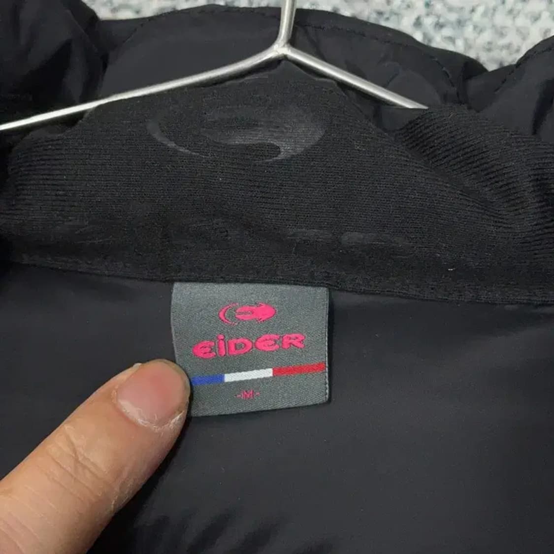 아이더 블랙 캐주얼 경량 구스다운 거위털 패딩 점퍼 M 상품이미지3