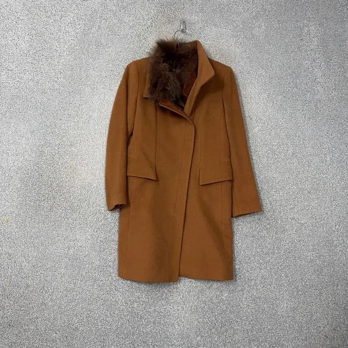 잇미샤 카멜 폭스퍼 클래식 여성 울 코트 82-160 상품이미지1