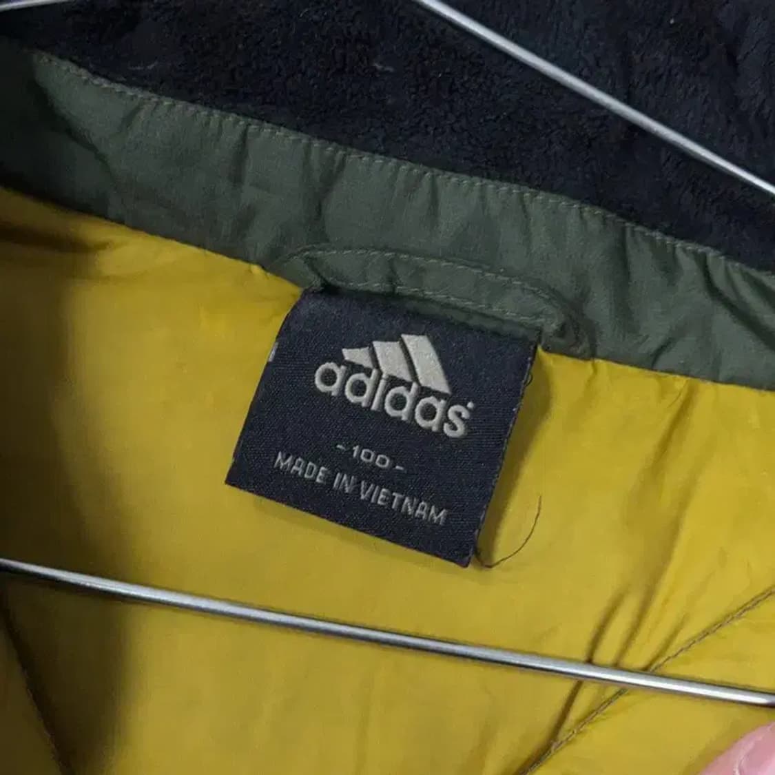 아디다스 카키 로고 구스다운 거위털 패딩 점퍼 100 상품이미지4