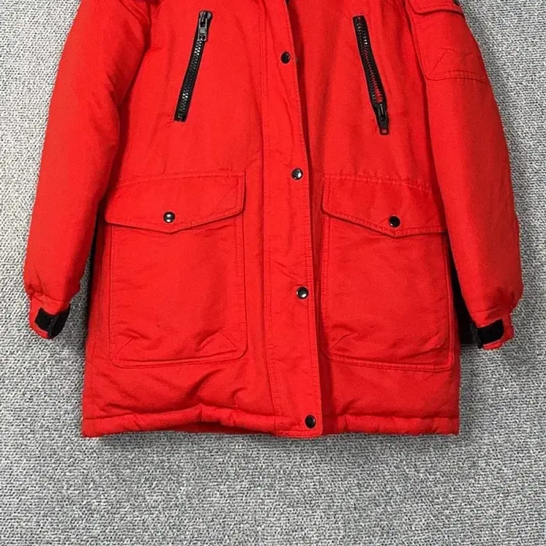 게스 캐주얼 레드 덕다운 오리털 패딩 점퍼 XS 상품이미지4