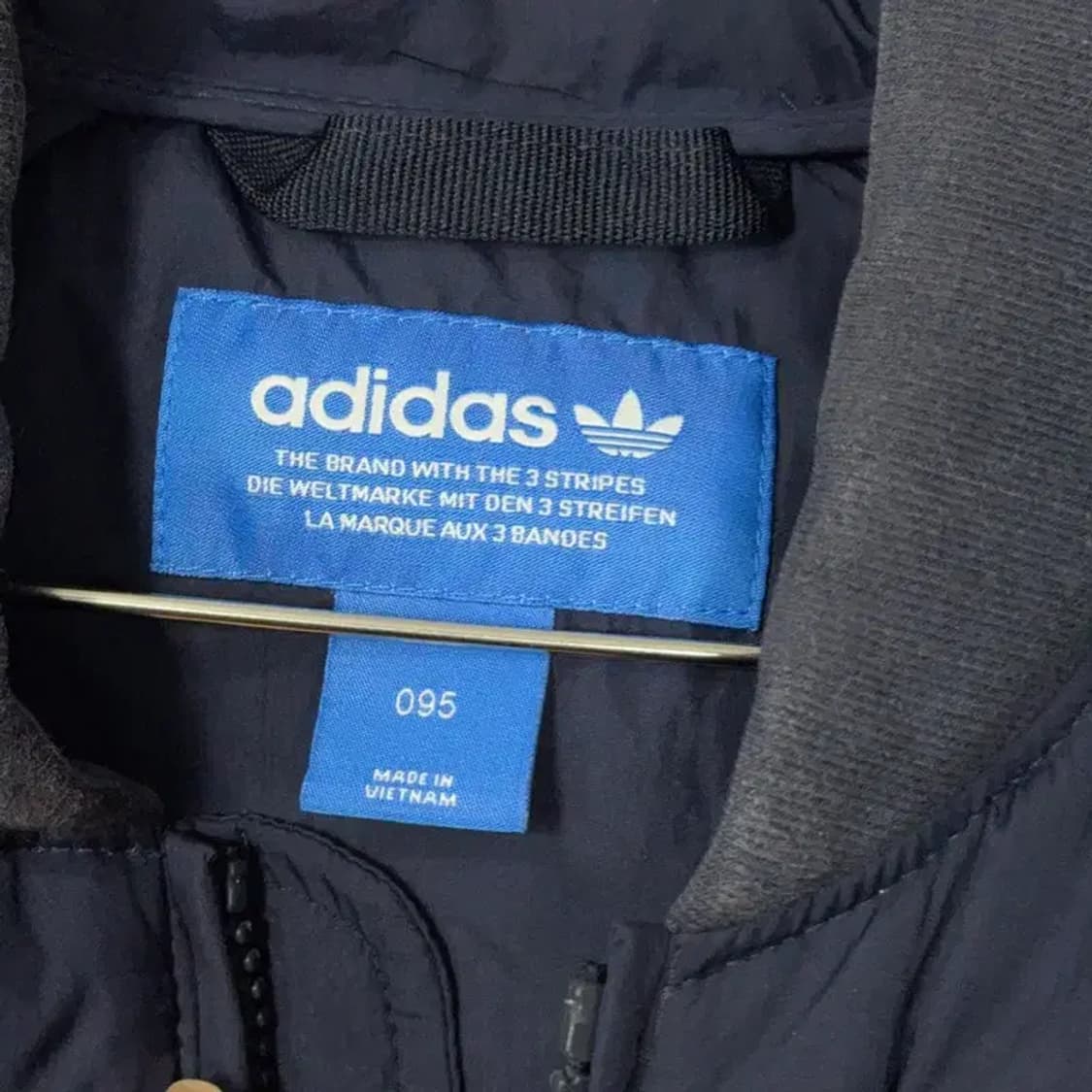 아디다스 네이비 불꽃 로고 캐주얼 패딩 점퍼 95 상품이미지3