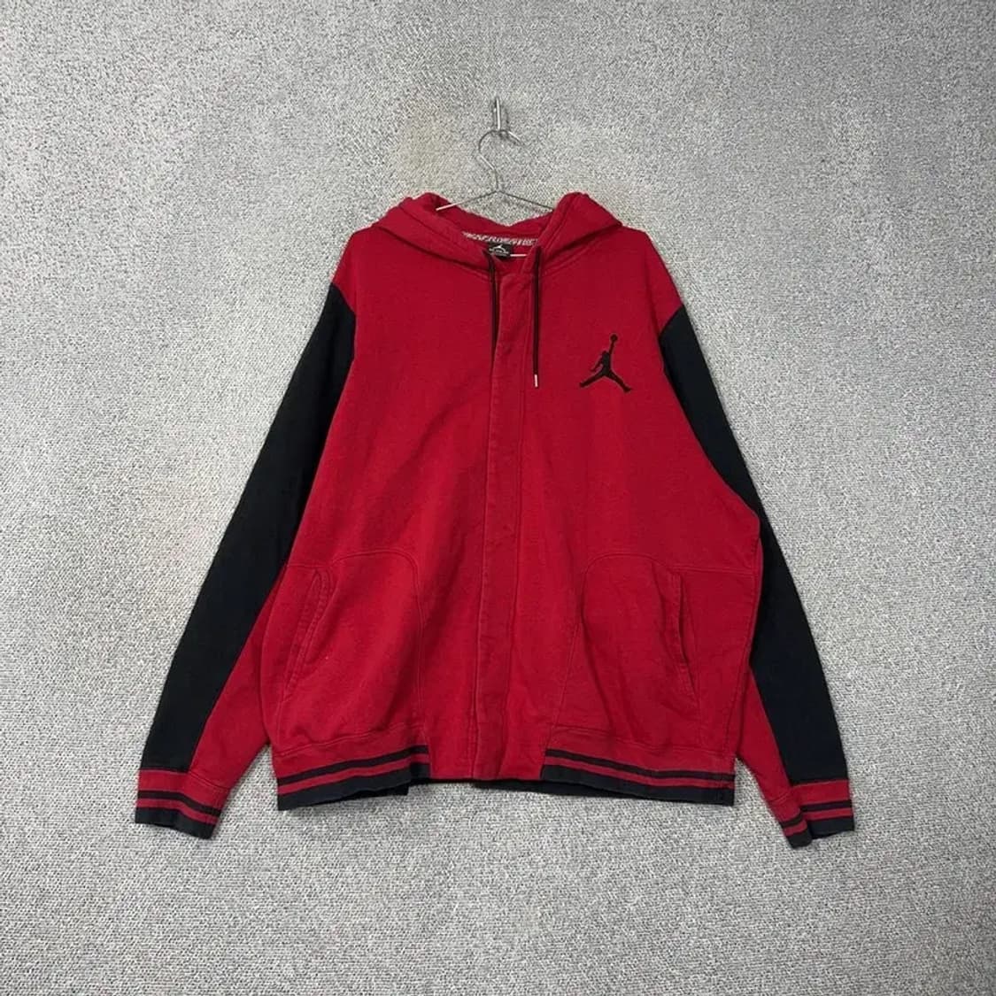 조던 레드 점프맨 로고 오버사이즈 단가라 후드집업 3XL 상품이미지1