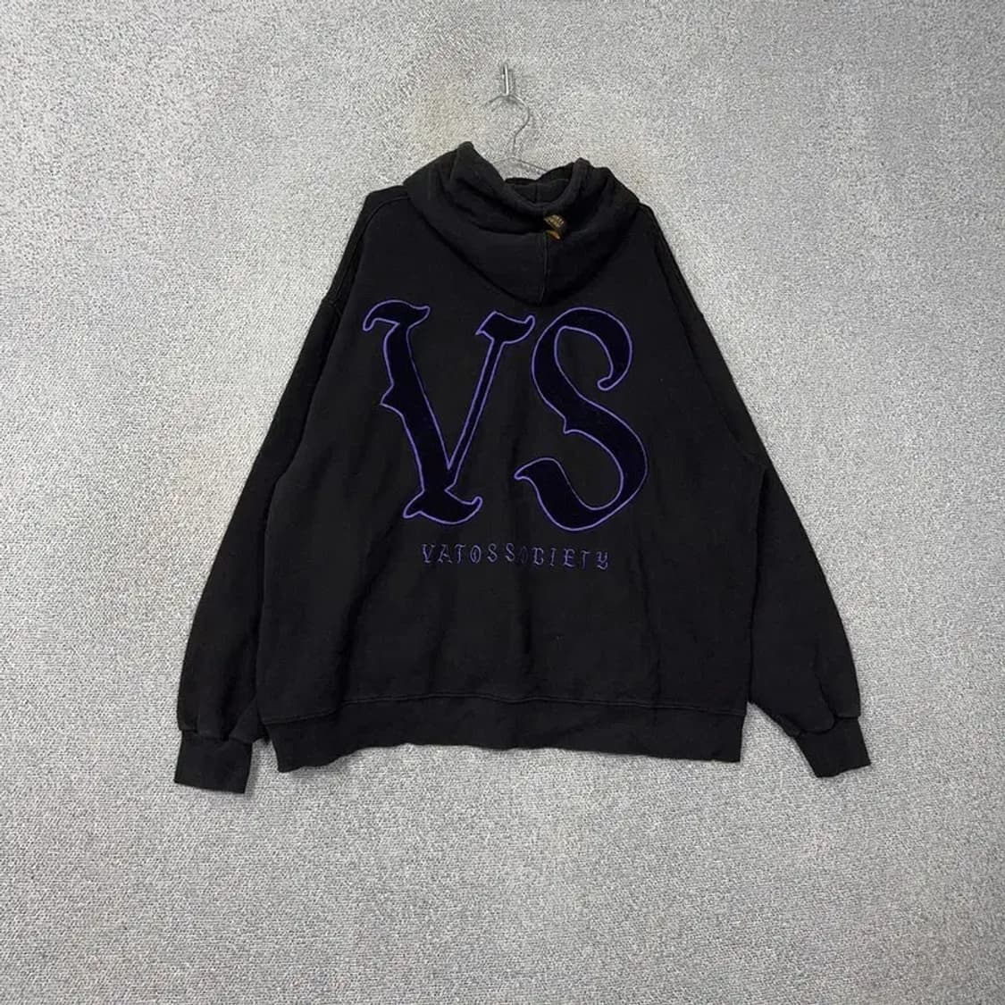 스티그마 로고 블랙 코튼 스웻 오버핏 후드티 L 상품이미지2