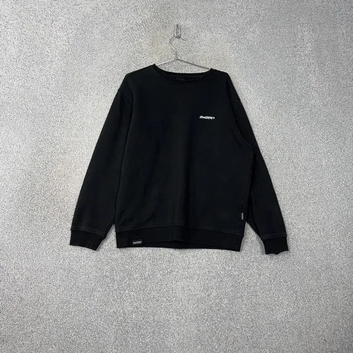 그루브라임 로고 블랙 코튼 맨투맨 L 상품이미지1