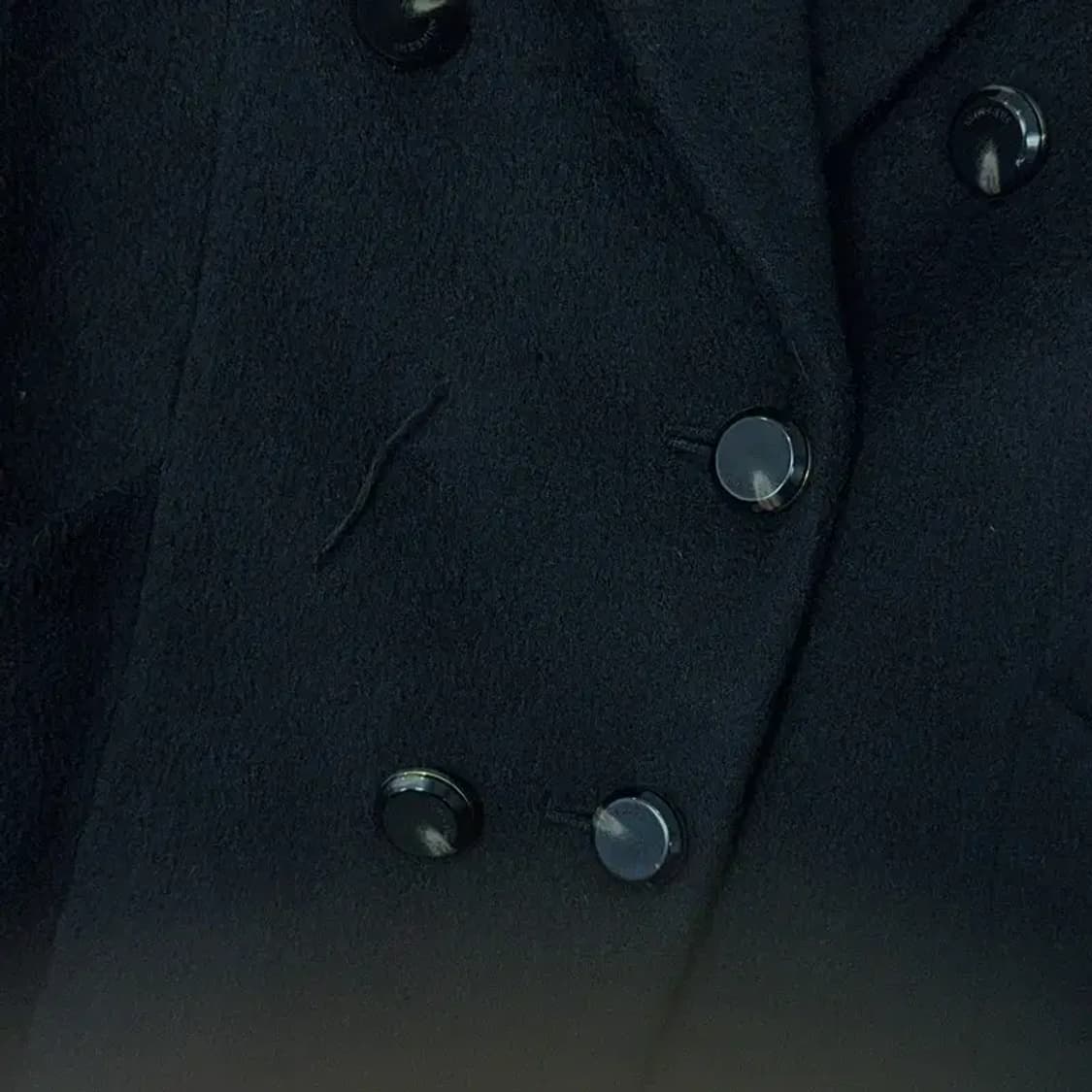 쉬스미스 블랙 투버튼 여성 캐주얼 울 코트 55 상품이미지5