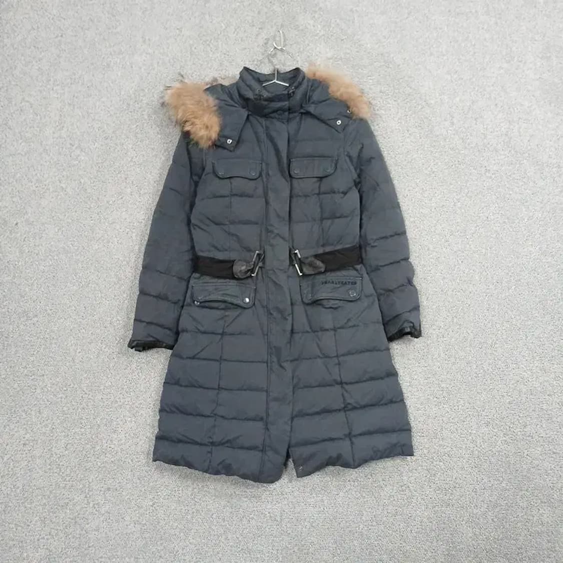 파리게이츠 여성 캐주얼 그레이 퍼 패딩 코트 1사이즈 상품이미지1